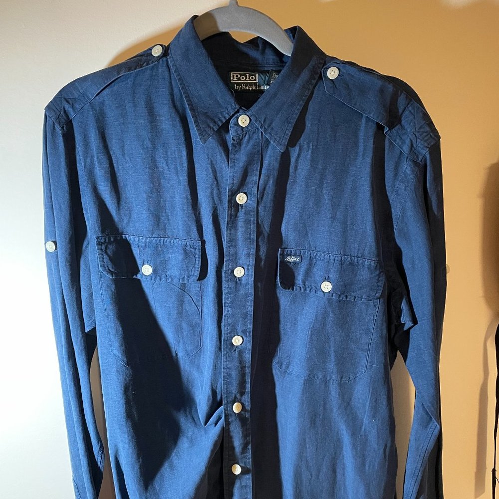 Vintage Polo Ralph Lauren Button Down Navy